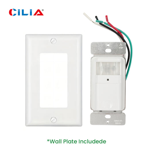 Motion Sensor Light Switch, Requires Neutral Wire, PIR In-Wall Sensor Switch, Accommodates up to 150W LED/CFL Sensor Lights,