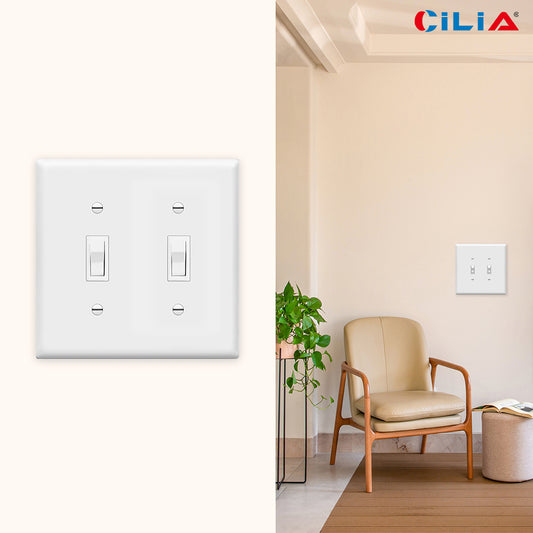 1pc Wall Panel Light Switch Cover, Various Styles, Pure White, Wall Panel Light Switch Socket Cover,Sturdy and Durable