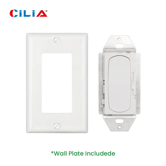 Dimmer Switch, Compatible with Dimmable LED, CFL (CL) LED, Wall-mounted Dimmer Switch for Halogen and Incandescent Bulbs