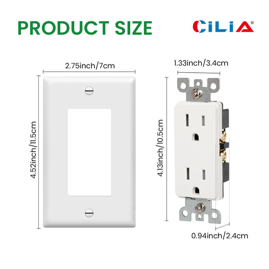 US standard socket templates with PVC pure white panel, wall panel, light switch, socket cover